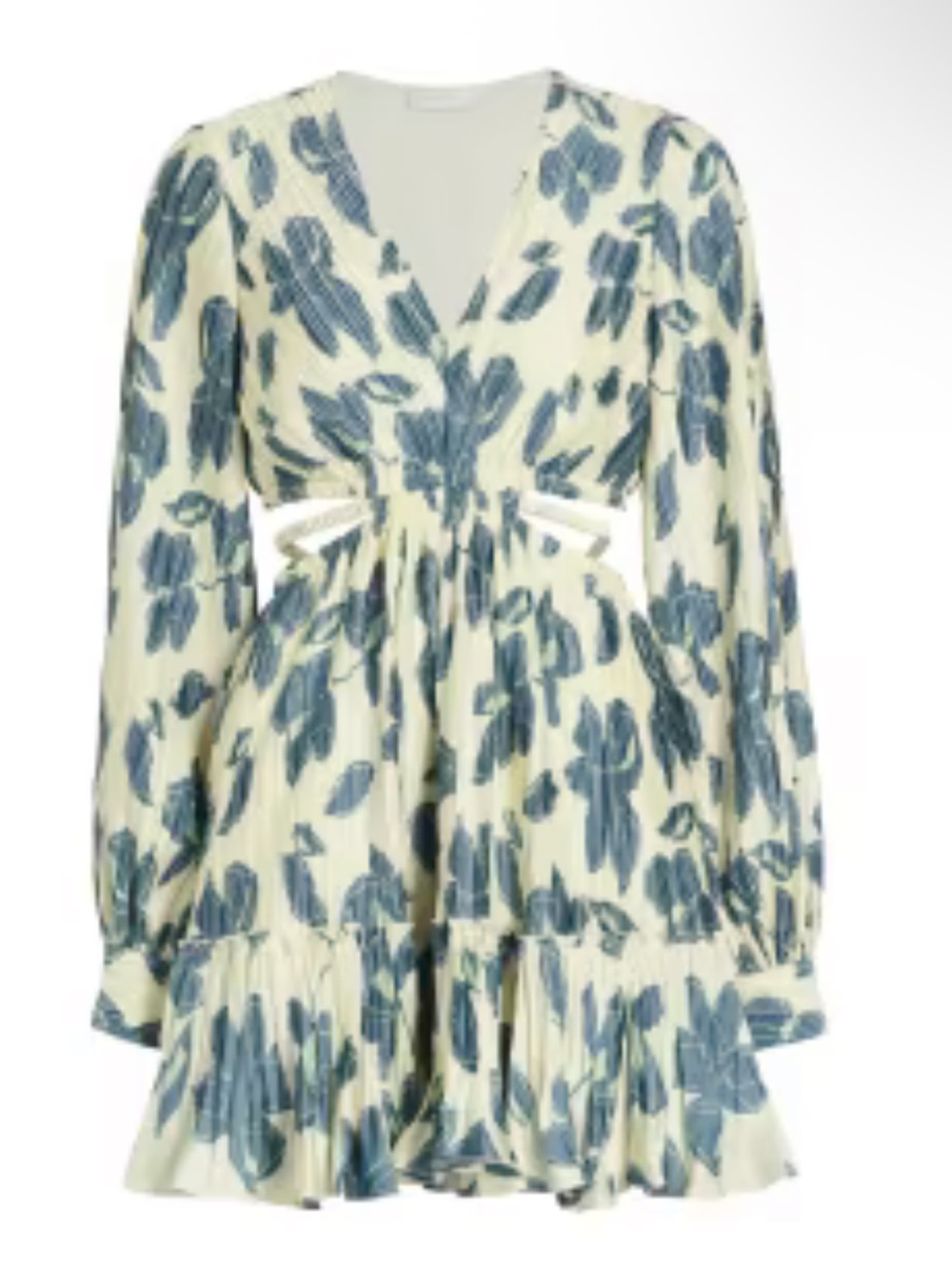 Simkhai- Londyn Collage Floral-Print Cutout Mini Dress